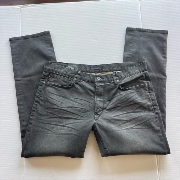 NEW JHON VARVATOS USA Classic Straight Grey Jeans Men Size 38 - Picture 3 of 14
